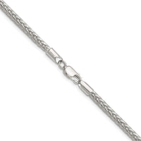 Sterling Silver 3.4mm Diamond-cut Round Franco Chain