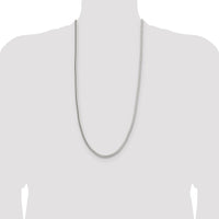 Sterling Silver 3.4mm Diamond-cut Round Franco Chain
