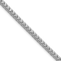 Sterling Silver Rhodium-plated 3.4mm Diamond-cut Round Franco Chain