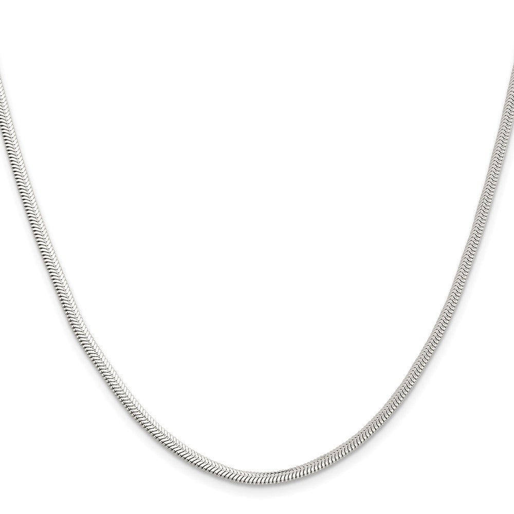 Sterling Silver 3.3mm Flat Oval Snake Chain