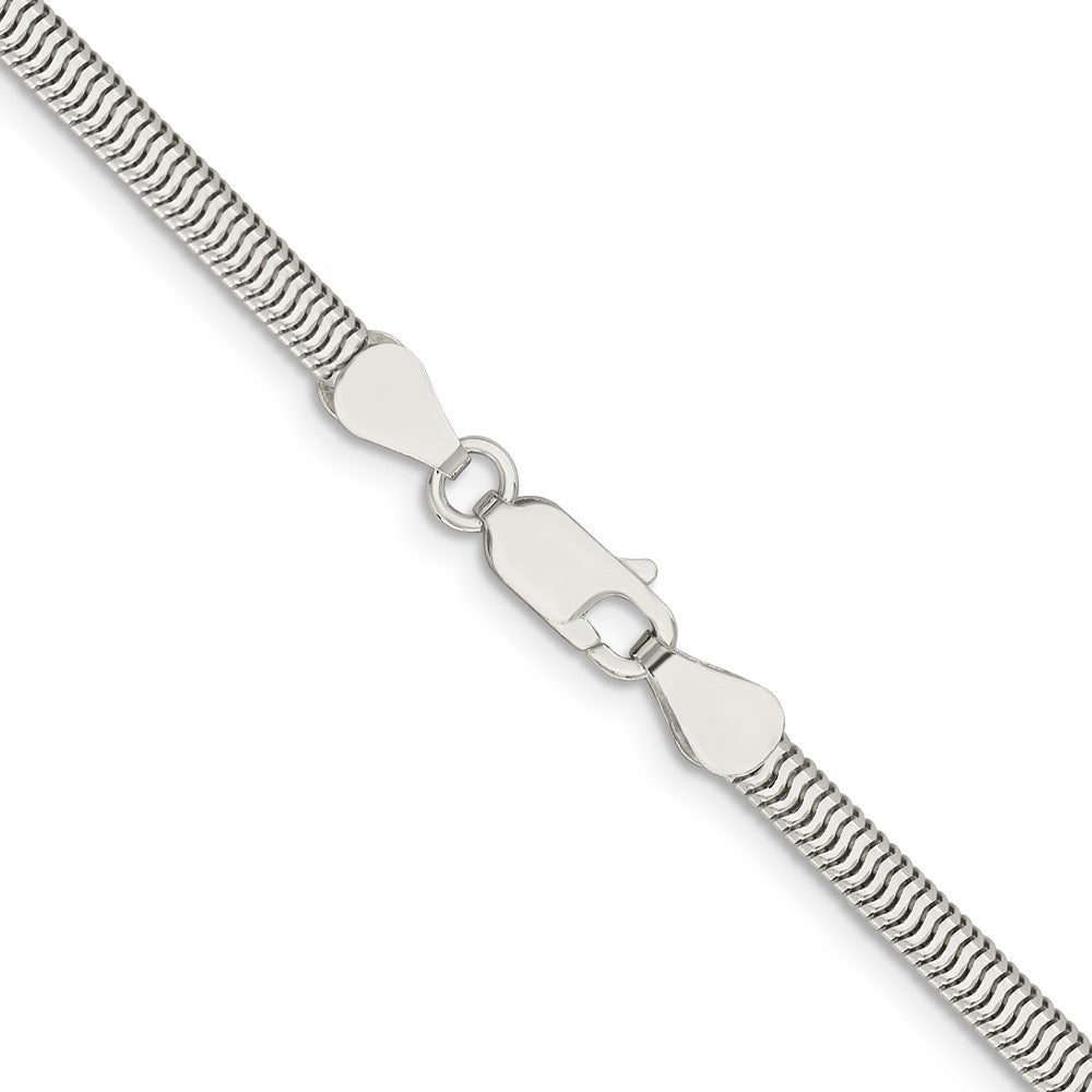 Sterling Silver 3.5mm 6-sided Oval Snake Chain