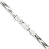 Sterling Silver 3.5mm 6-sided Oval Snake Chain