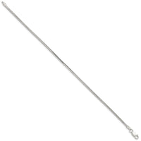 Sterling Silver 2mm Diamond-cut Snake Chain