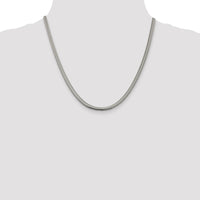 Sterling Silver 4.2mm Flat Oval Snake Chain