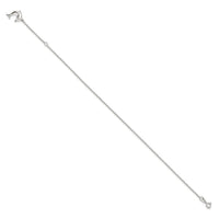 Sterling Silver 9in Plus 1in Ext Polished Dolphin Anklet