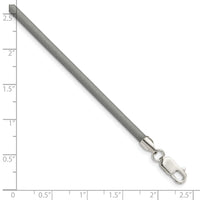 Sterling Silver 16inch 3mm Metallic Rubber Cord Necklace