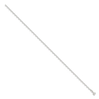 Sterling Silver  3.5mm Fancy Heart Link Anklet