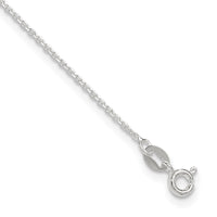 Sterling Silver 1mm Diamond-cut 9in Plus 1in ext. Anklet