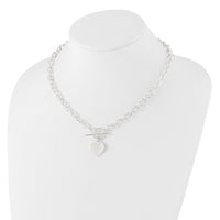 Sterling Silver Engraveable Heart Necklace
