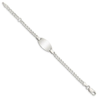 Sterling Silver Childrens 5in Plus 1in Ext ID Bracelet
