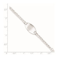 Sterling Silver Childrens 5in Plus 1in Ext ID Bracelet