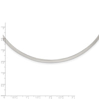 Sterling Silver Polished 3mm Neck Collar