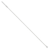 Sterling Silver 1.3mm Singapore 10in Plus 1in ext. Chain Anklet