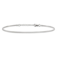 Sterling Silver 1.5mm Round Snake Chain 9in Plus 1in ext. Anklet