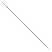Sterling Silver 2.5mm Snake Chain 9in Plus 1in ext. Anklet