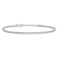 Sterling Silver 2.5mm Snake Chain 9in Plus 1in ext. Anklet