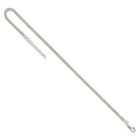 Sterling Silver 2.5mm Snake Chain 9in Plus 1in ext. Anklet