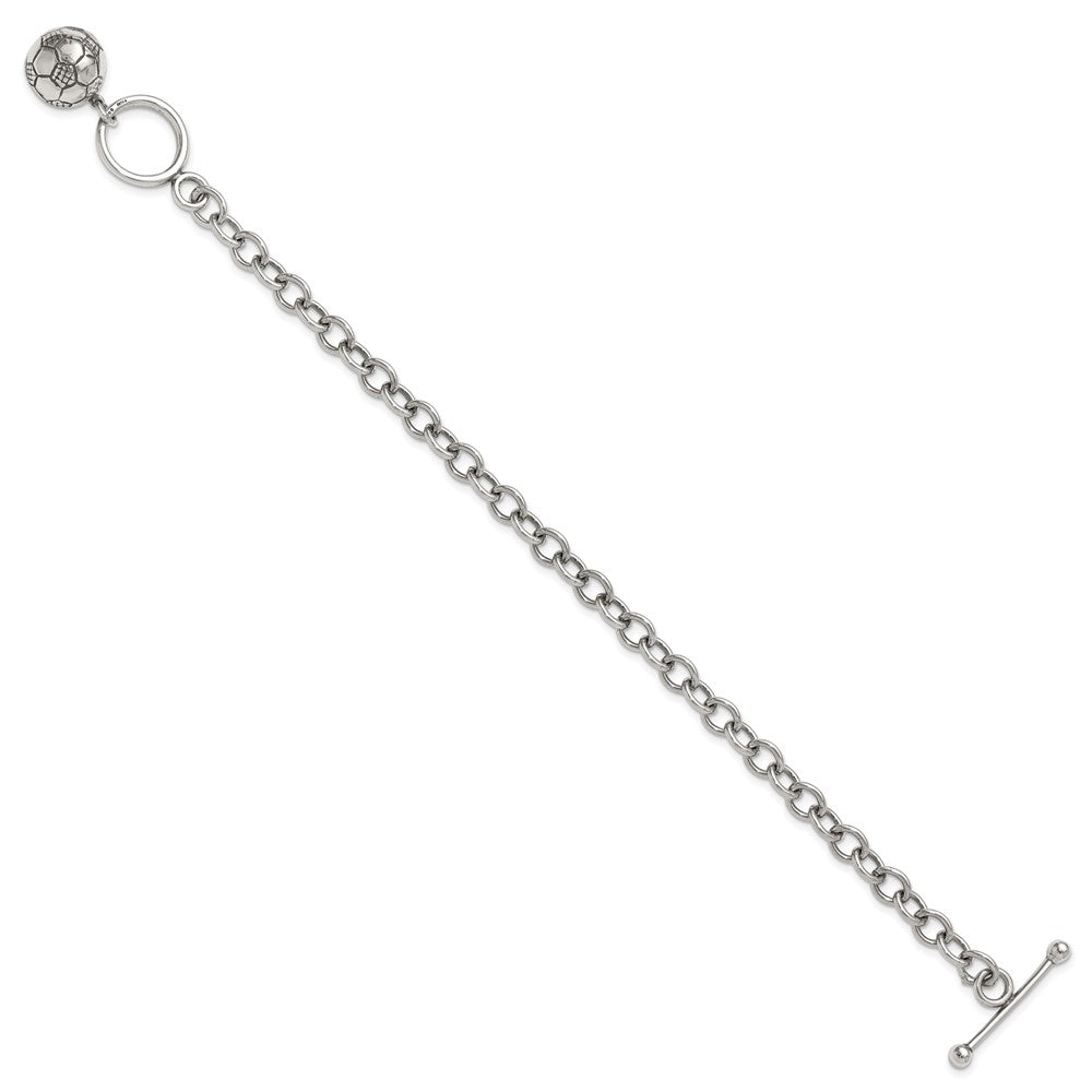 Sterling Silver Soccer Ball Bracelet