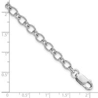 Sterling Silver Amore La Vita Rhodium-pl Polished 7.5 inch Charm Bracelet