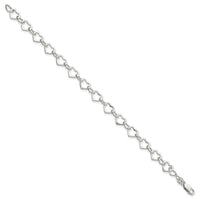 Sterling Silver Hearts Bracelet
