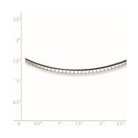 Sterling Silver Rhodium-plated 2mm w/2 in Ext Cubetto Chain