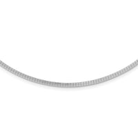 Sterling Silver Rhodium-plated 2mm w/2 in Ext Cubetto Chain