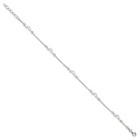 Sterling Silver Polished Dolphin 9in Plus 1in Ext. Anklet