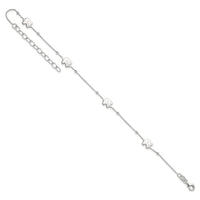 Sterling Silver Polished Elephant 9in Plus 2in Ext. Anklet