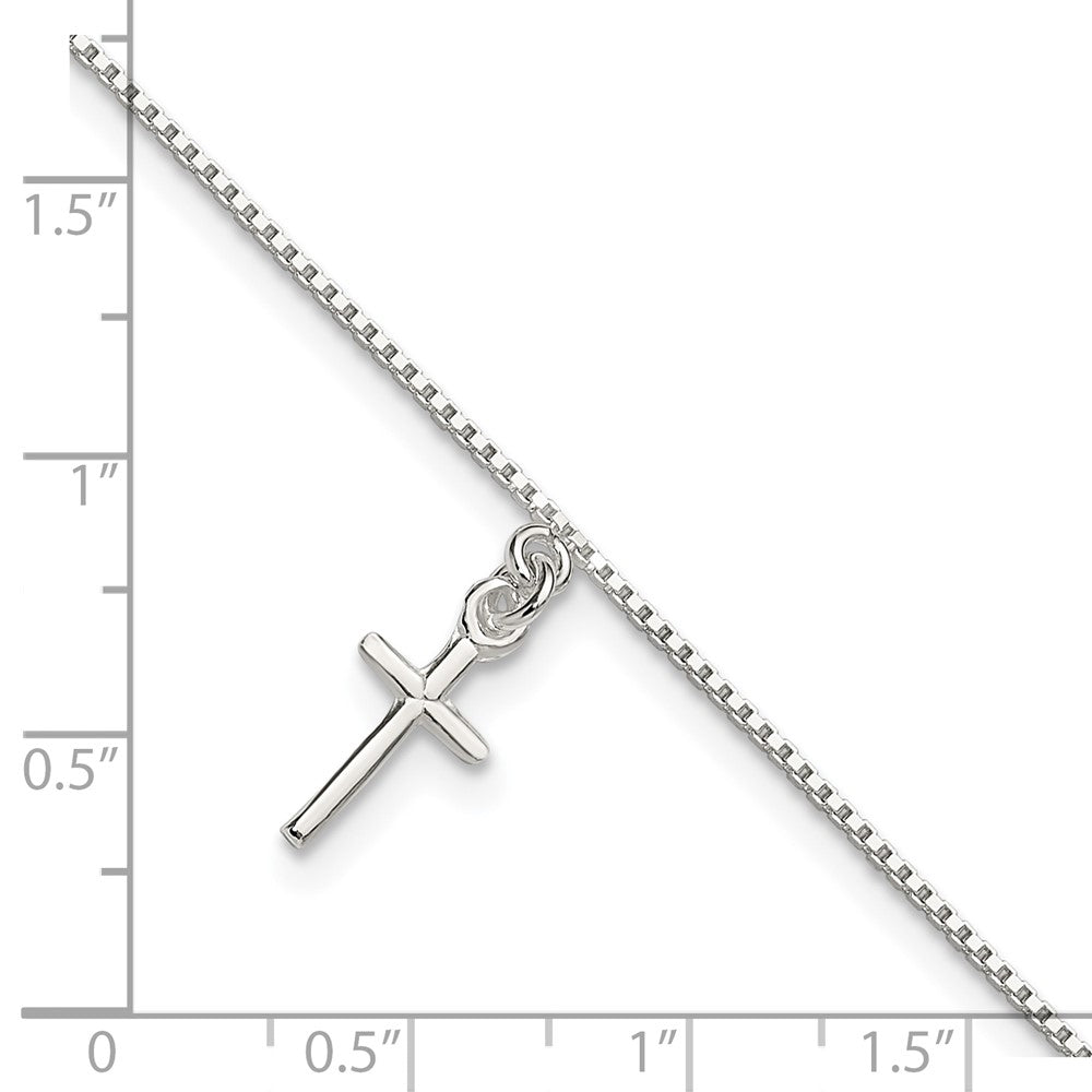 Sterling Silver Cross Anklet
