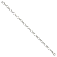 Sterling Silver Polished Fancy Link Bracelet