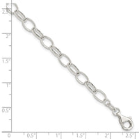 Sterling Silver Polished Fancy Link Bracelet