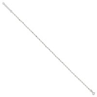 Sterling Silver 10in Plus1in ext. Anklet