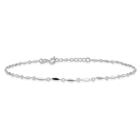 Sterling Silver 10in Plus1in ext. Anklet