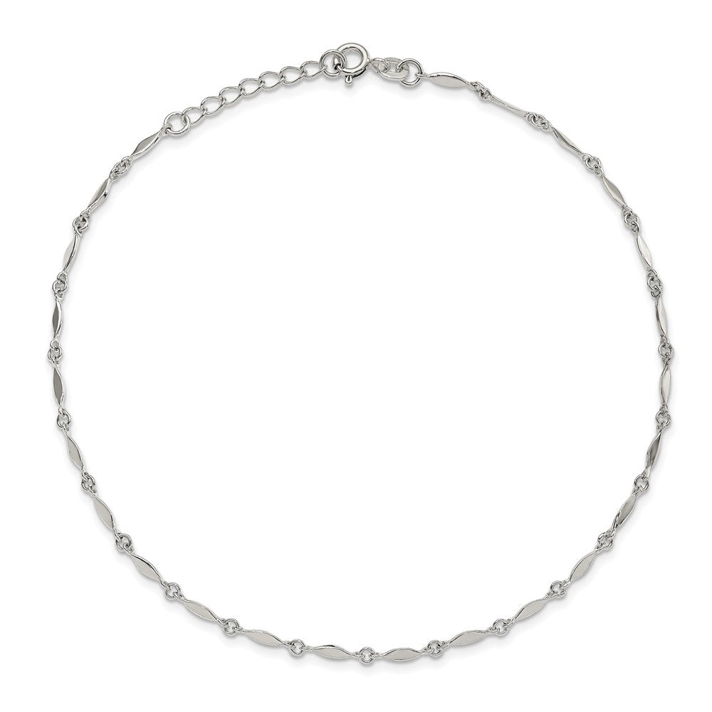 Sterling Silver 10in Plus1in ext. Anklet