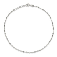 Sterling Silver 10in Plus1in ext. Anklet