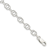 Sterling Silver Polished and Textured Fancy Bracelet
