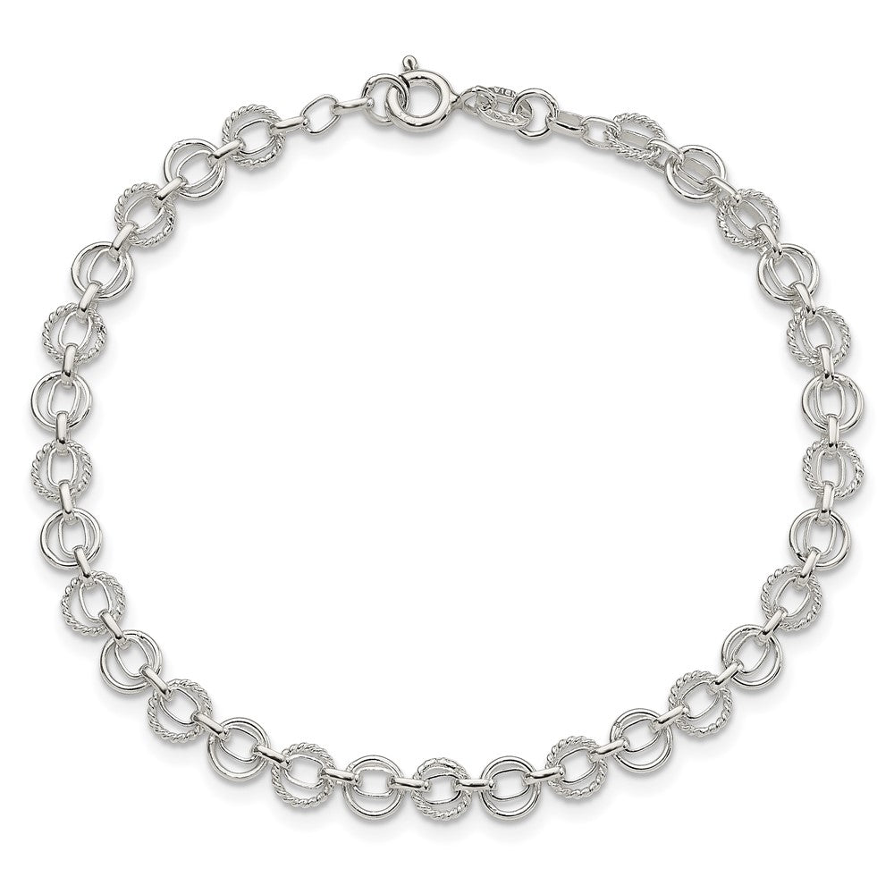 Sterling Silver 5mm Fancy Link Bracelet