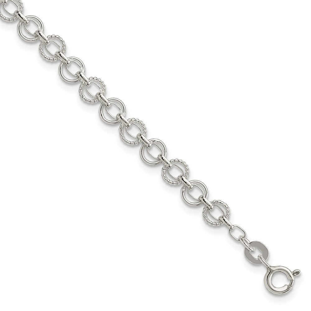 Sterling Silver 5mm Fancy Link Bracelet