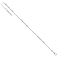 Sterling Silver Polished w/1in. Ext. Fancy Anklet