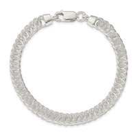 Sterling Silver Polished Fancy Link Bracelet