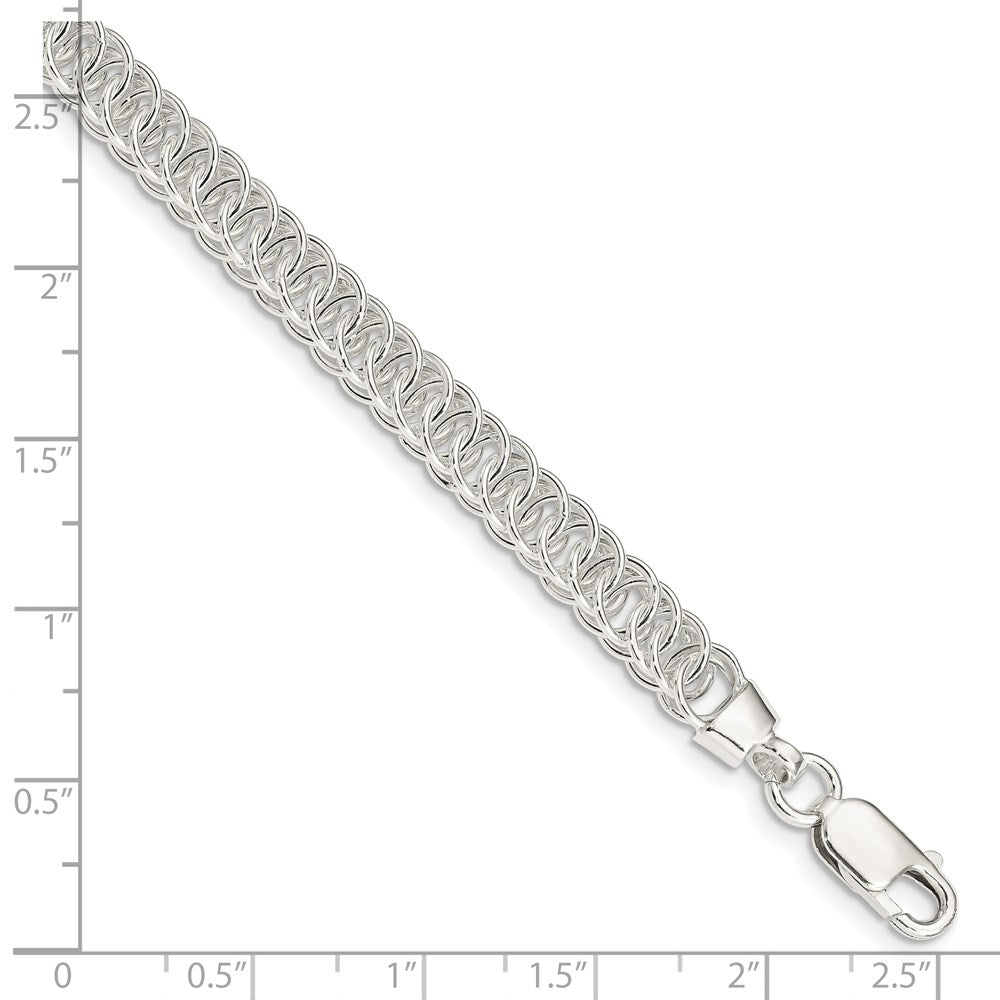Sterling Silver Polished Fancy Link Bracelet