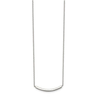 Sterling Silver Rhodium-plated w/2in ext. Bar Necklace