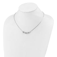 Sterling Silver Rhodium-plated Polished Filigree Bead Necklace