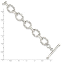 Sterling Silver Polished Fancy Link Bracelet