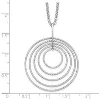 Sterling Silver Rhodium-plated D/C Multi-Circles Necklace