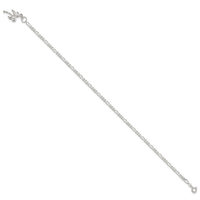 Sterling Silver 10inch Solid Polished Palm Tree Anklet