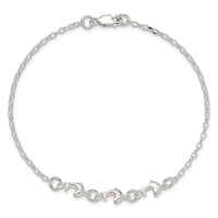 Sterling Silver 3 Dolphins Anklet