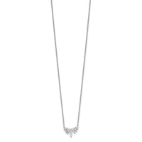 Sterling Silver Rhodium-plated CZ 18in Necklace