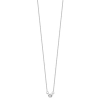 Sterling Silver Rhodium-plated 19in Bezel-set 5mm CZ Necklace