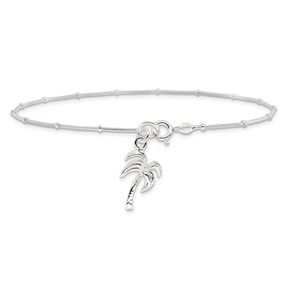 Sterling Silver Palm Tree Anklet